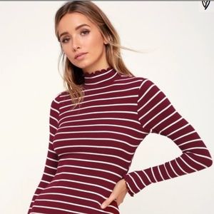 STRIPED LONG SLEEVE DRESS